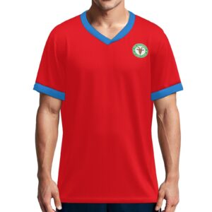 the "ayiti" v neck soccer jersey t shirt for men & women (all over printing)